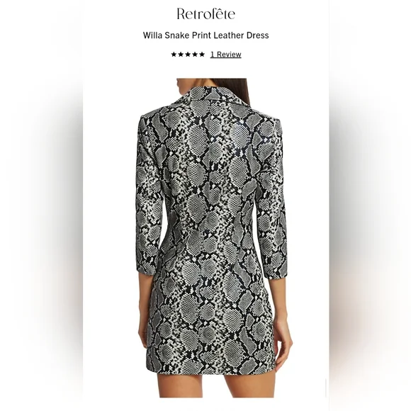 Retrofete Leather Willa Dress - Picture 2 of 5